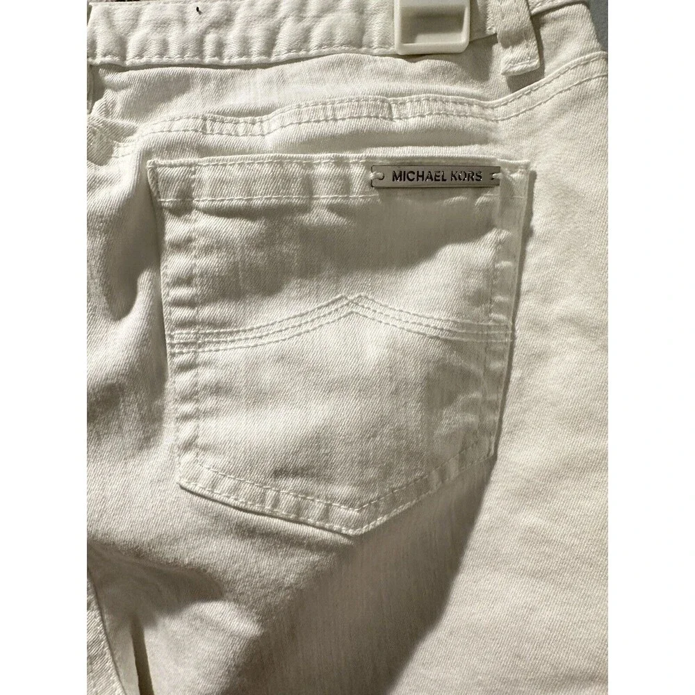 Michael Kors White Stretch Pants RN 111818 CA 45885 Used Women's Size 6